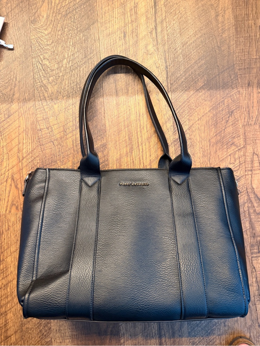 Poppy and Peonies Multitasker tote in black